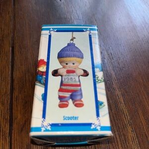 Enesco Holiday Ornament with Blue and Red Accents